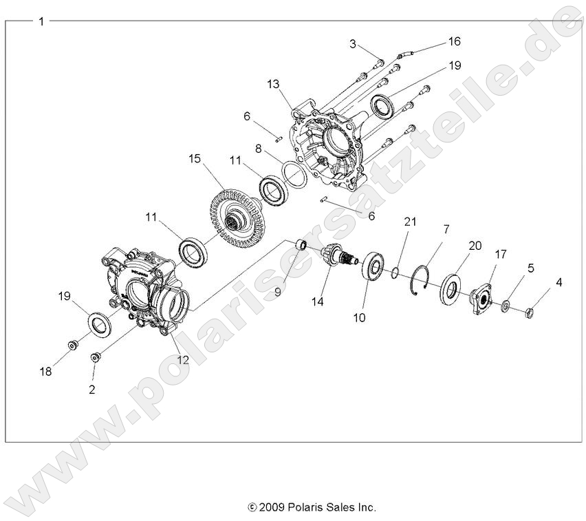 DRIVE TRAIN, REAR GEARCASE INTERNALS