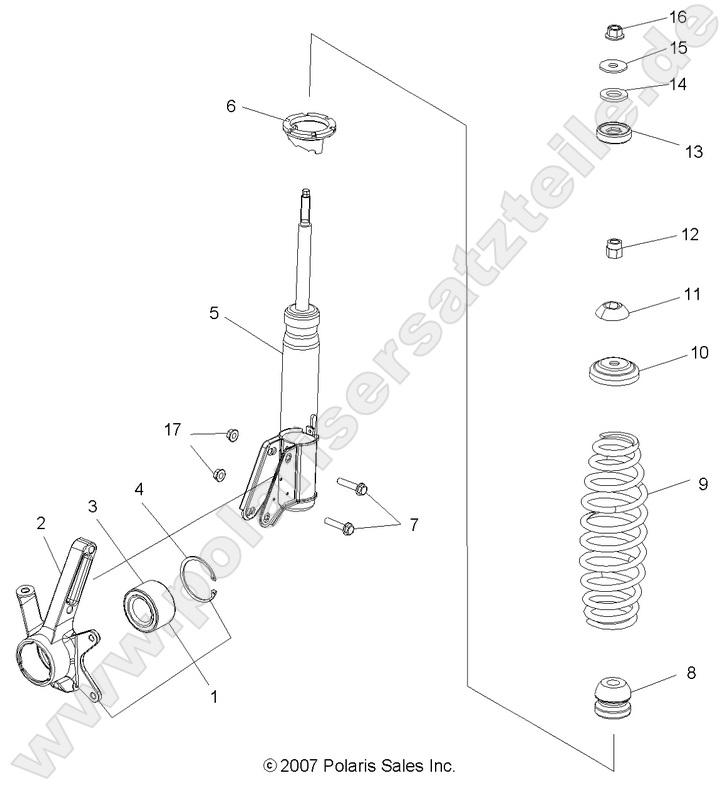 SUSPENSION, FRONT STRUT SUSPENSION, FRONT STRUT