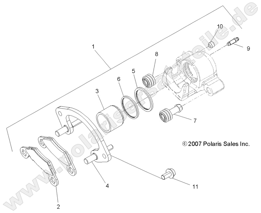 BRAKES, REAR CALIPER BRAKES, REAR CALIPER
