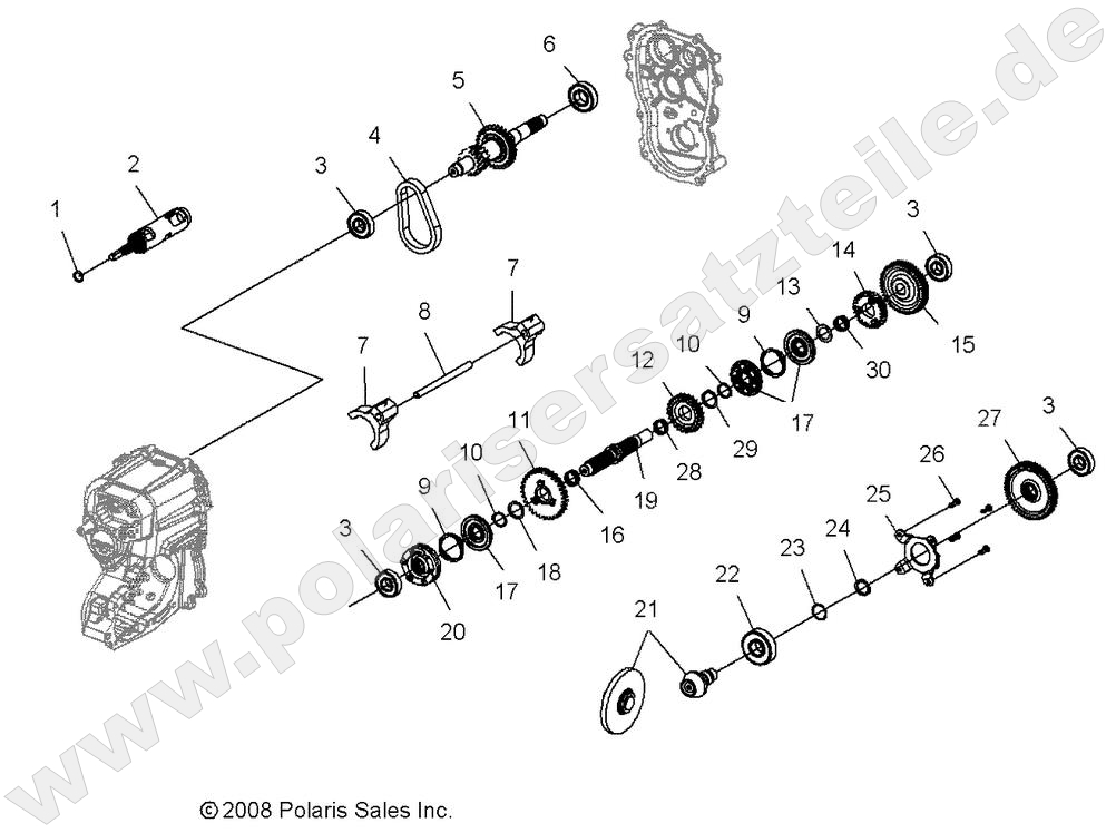 DRIVE TRAIN, MAIN GEARCASE INTERNAL DRIVE TRAIN, MAIN GEARCASE INTERNAL