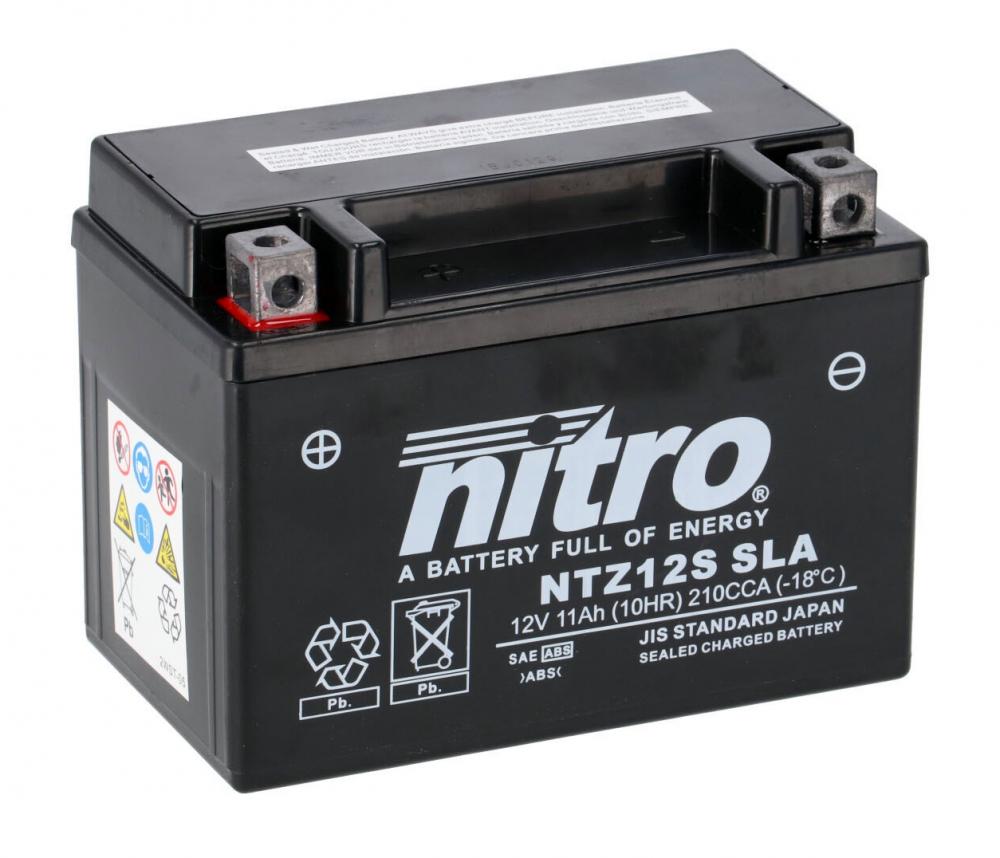 Nitro_NTZ12S__YTZ12S_SLA_GEL_AGM_Batterie_12V_11AH___Einbaufertig Nitro NTZ12S / YTZ12S SLA GEL AGM Batterie 12V 11AH - Einbaufertig (YTZ12S-BS, YTZ12S-4)