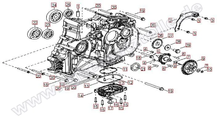 Motorgehäuse rechts Motorgehäuse rechts