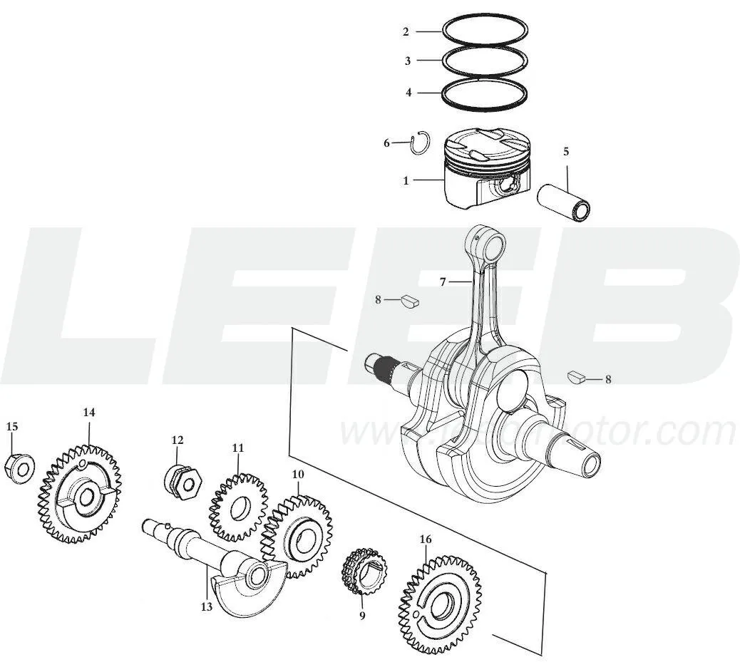 Kolben / Kurbelwelle Kolben / Kurbelwelle