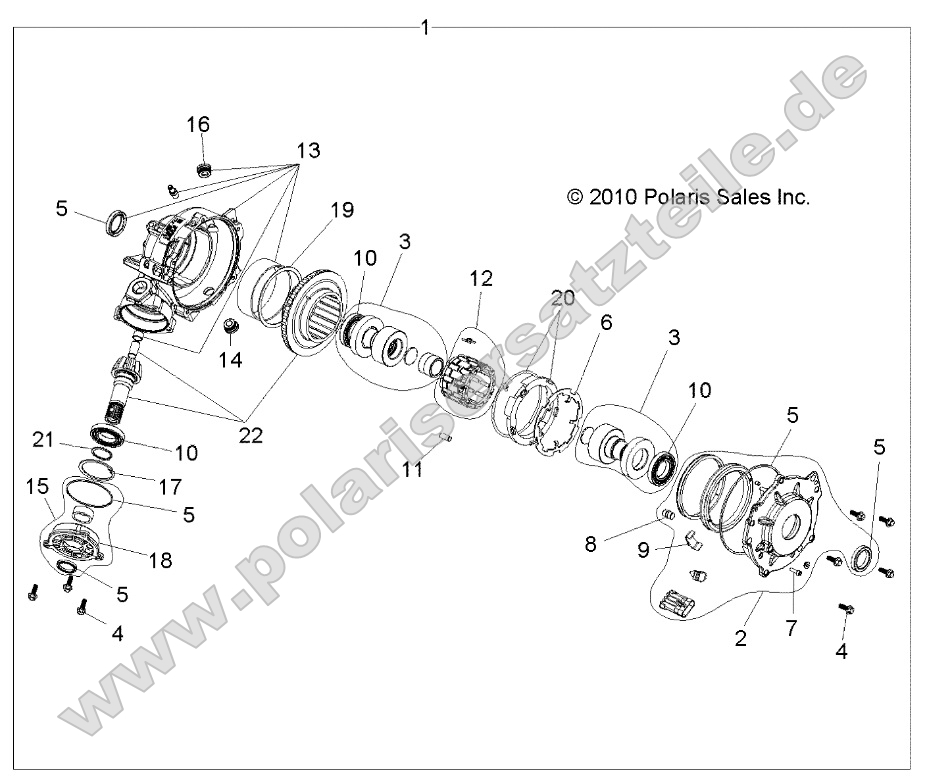 Drive Train, Front Gearcase Drive Train, Front Gearcase