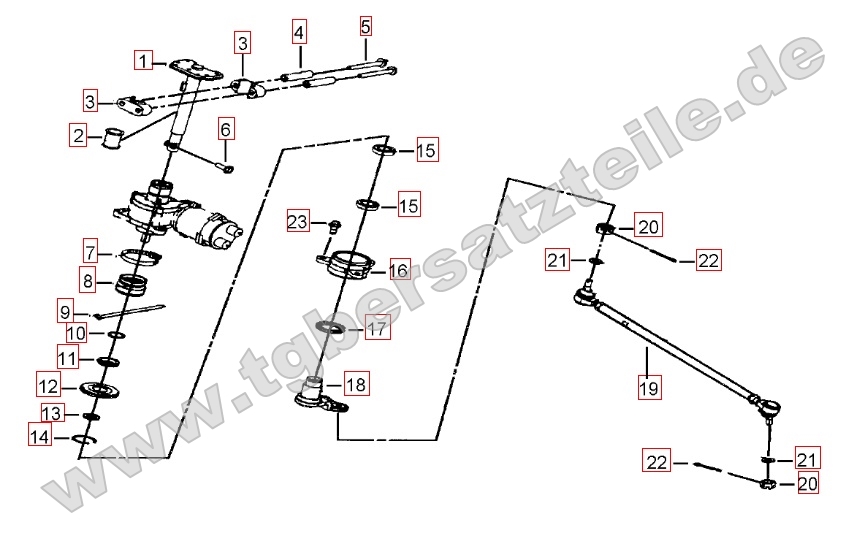 Lenksäule - Spurstange