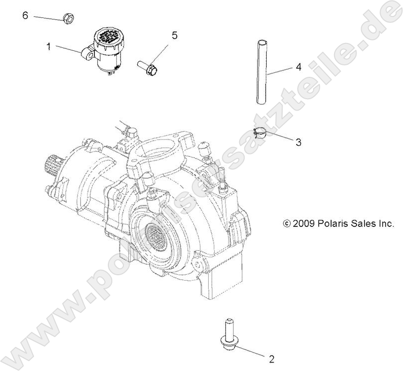 DRIVE TRAIN, GEARCASE MOUNTING, FRONT
