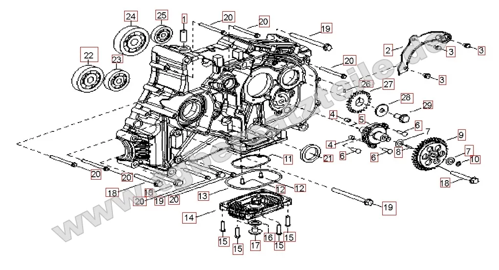 Motorgehäuse rechts Motorgehäuse rechts