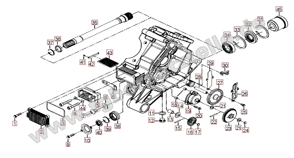 Motorgehäuse links Motorgehäuse links