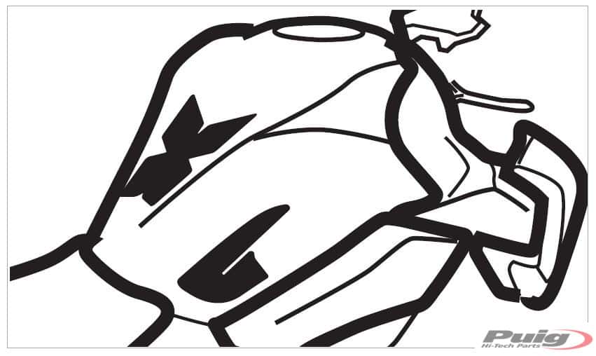 PUIG TANK PAD + SEITENTEILE KAWASAKI Z900 17' CARBON - 9296C