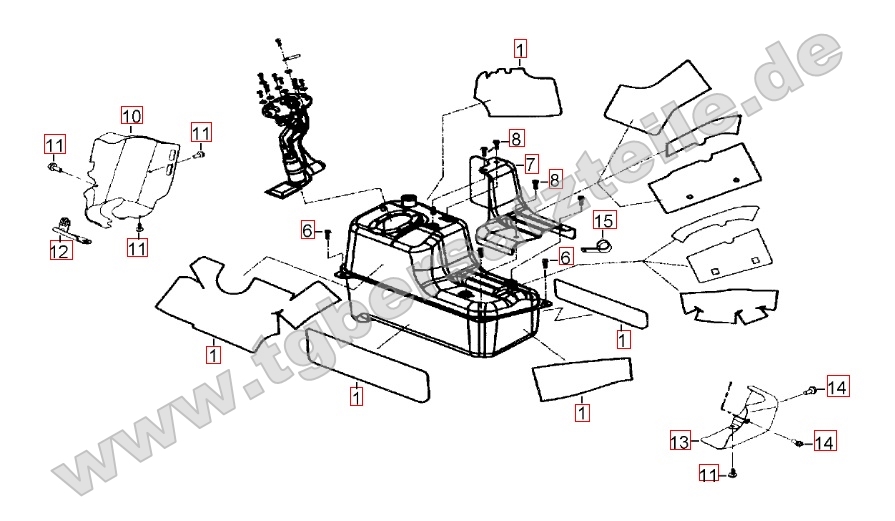 Hitzeschutz für Benzintank Hitzeschutz für Benzintank