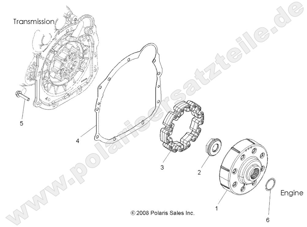 DRIVE TRAIN, DRIVE COUPLER (Built 3/01/11 and Before)