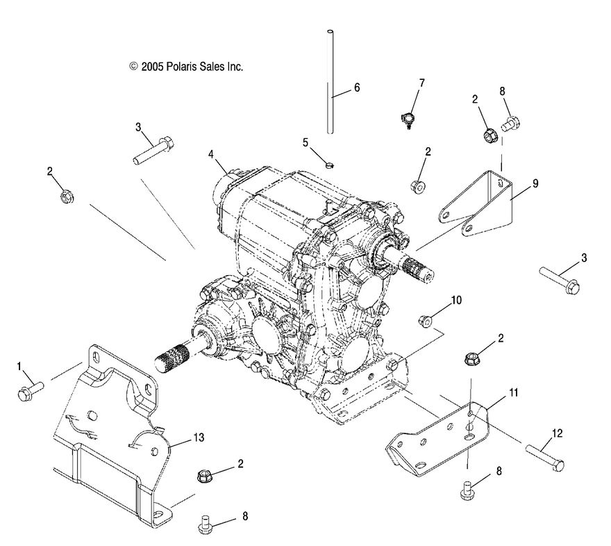 DRIVE TRAIN, MAIN GEARCASE MOUNTING