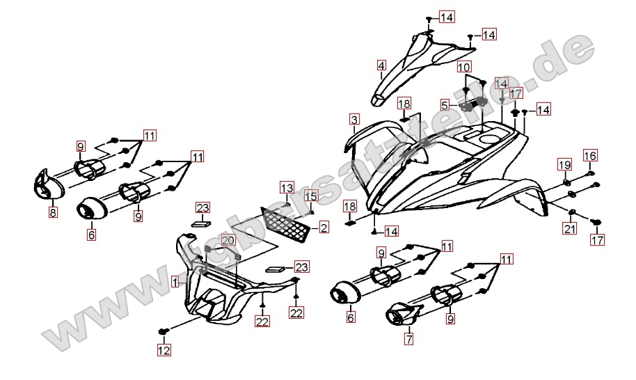Frontverkleidung - Tankabdeckung