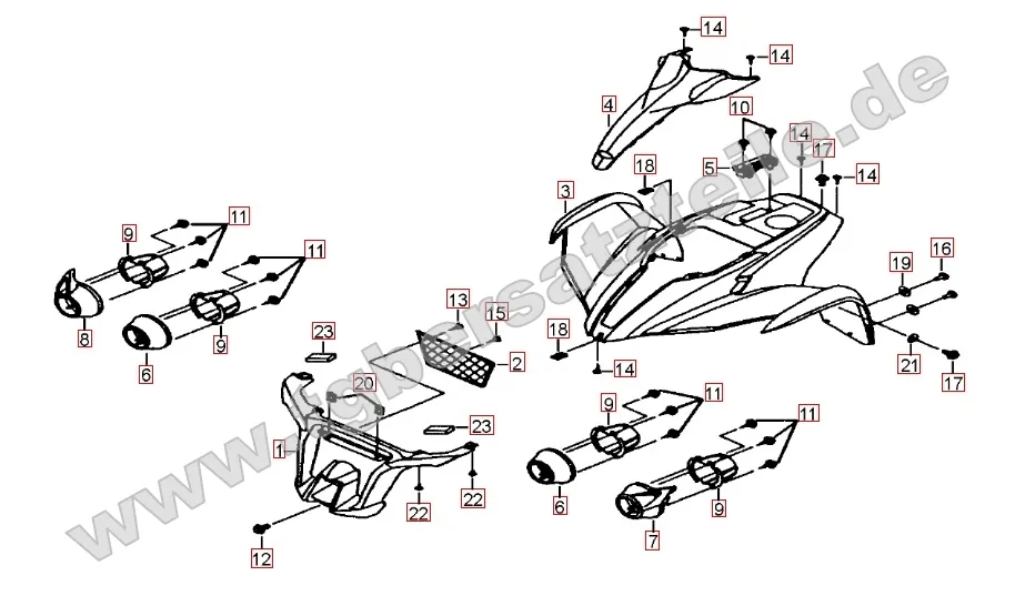 Frontverkleidung - Tankabdeckung