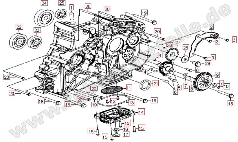 Motorgehäuse rechts Motorgehäuse rechts
