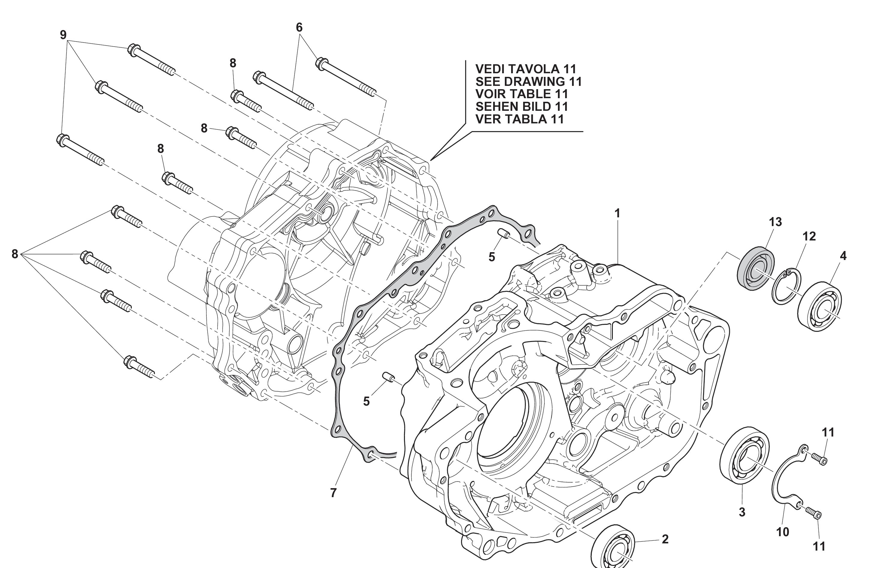 Motorgehäuse rechts Motorgehäuse rechts