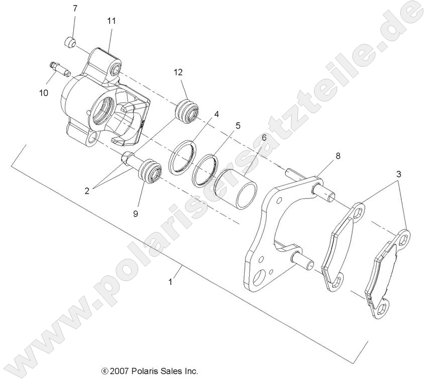 BRAKES, BRAKE CALIPER, FRONT BRAKES, BRAKE CALIPER, FRONT