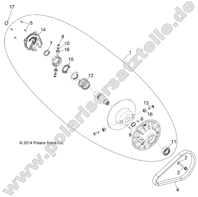 Drive Train, Secondary Clutch Drive Train, Secondary Clutch