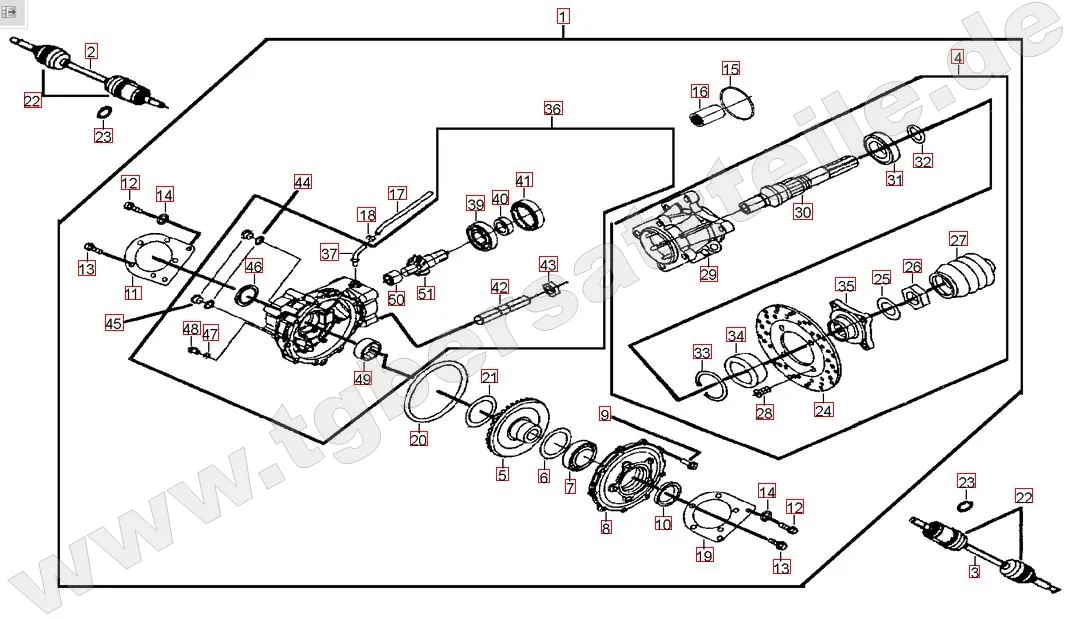 Differenzial hinten Differenzial hinten