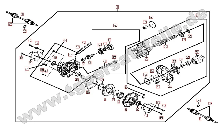 Differenzial hinten Differenzial hinten
