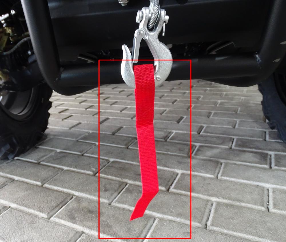 TMP ATV-UTV Seilwinden Ersatz Haken Ausziehband - rot