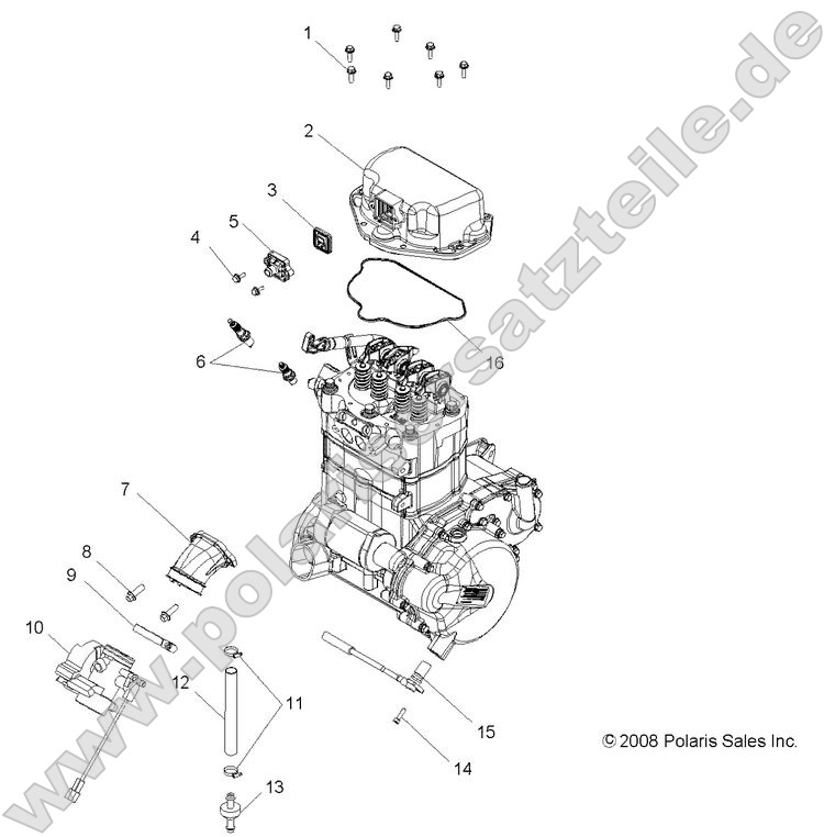Engine, Throttle Body and Valve Cover