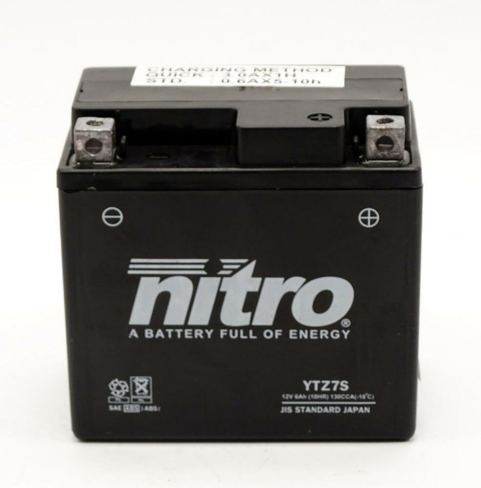 Nitro_NTZ7S_SLA_GEL_AGM_Batterie_12V_6AH___Einbaufertig Nitro NTZ7S SLA GEL AGM Batterie 12V 6AH - Einbaufertig (YTZ7S, FTZ7S, GTZ7S)