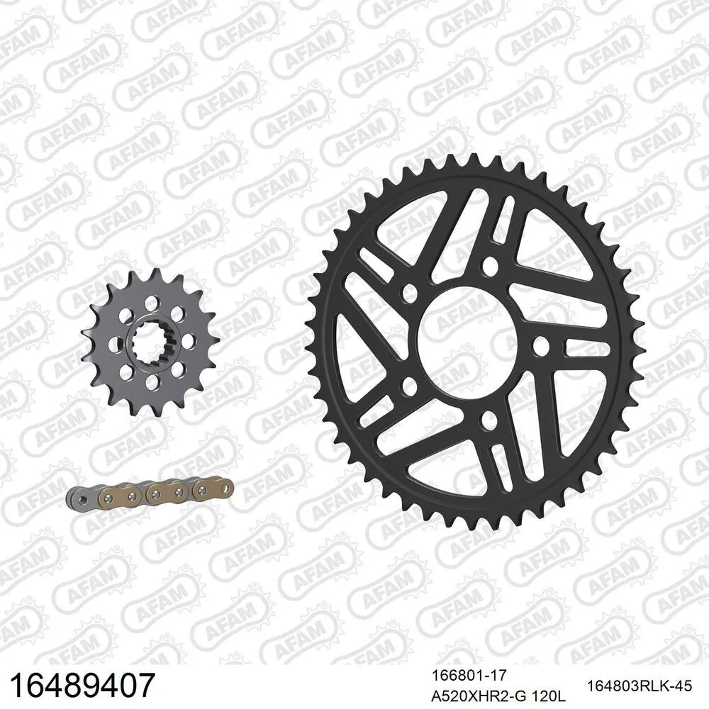 16489407 AFAM Racing Kettensatz Stahl 520 XHR2-G 17x45 - BMW S 1000 R 2017-20 - 16489407