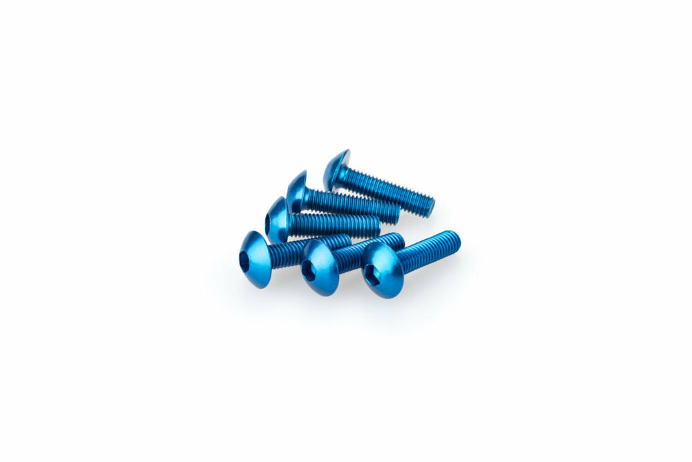 PUIG SCHRAUBEN-KIT (KUPPELFÖRMIG) M5X20MM. BLAU - 0550A