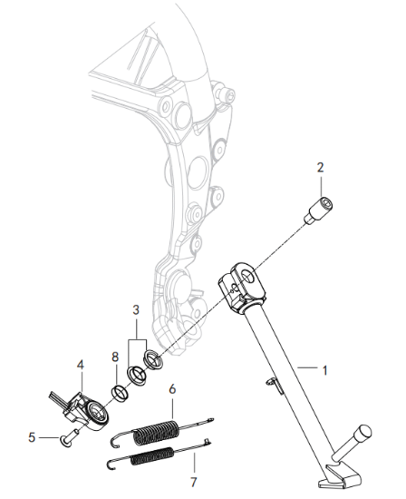 Hauptständer, Seitenständer Hauptständer, Seitenständer