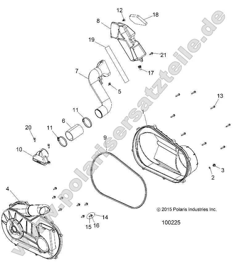 Drive Train, Clutch Cover and Ducting Drive Train, Clutch Cover and Ducting
