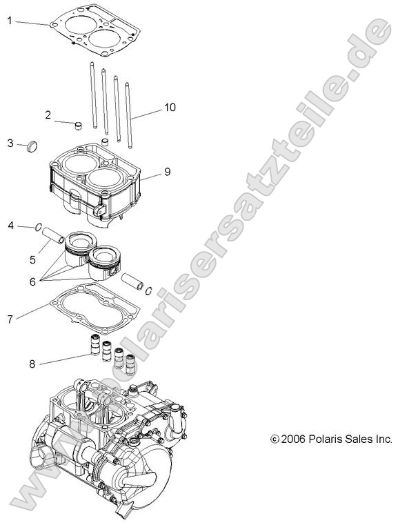 Engine, Piston and Cylinder