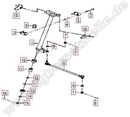 Lenksäule-Spurstange