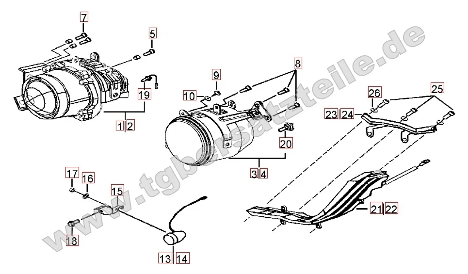 Scheinwerfer - Blinker vorne Scheinwerfer - Blinker vorne