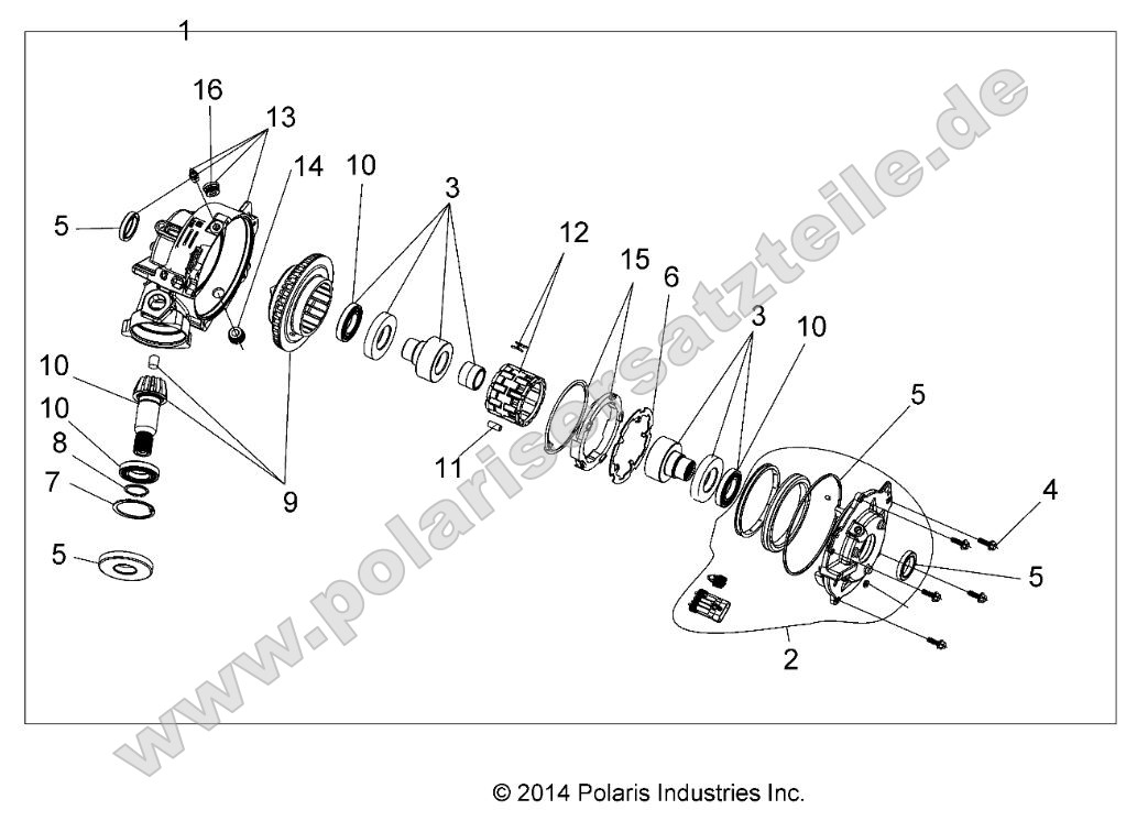 Drive Train, Front Gearcase Internals