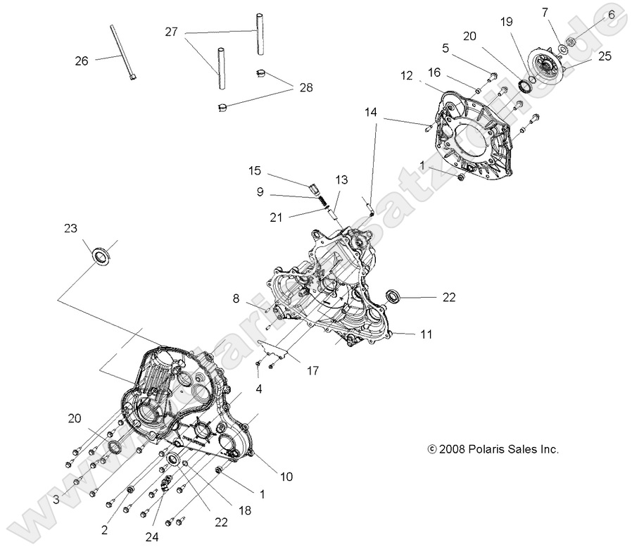DRIVE TRAIN, MAIN GEARCASE DRIVE TRAIN, MAIN GEARCASE