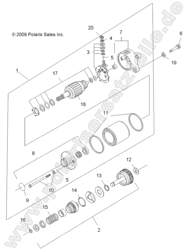ENGINE, STARTING MOTOR ENGINE, STARTING MOTOR