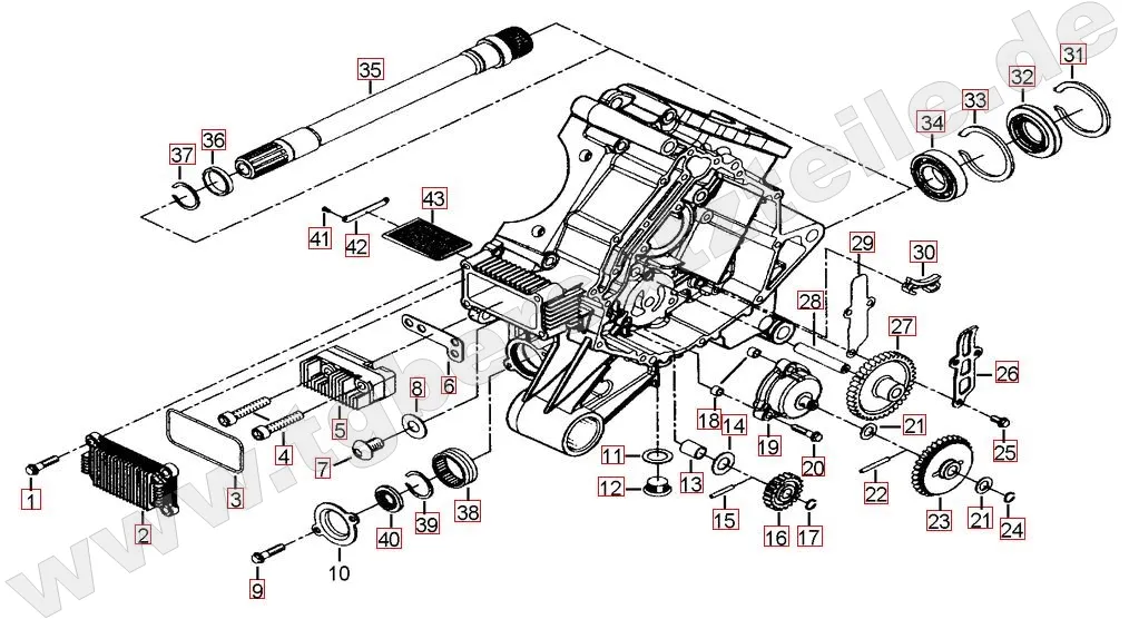 Motorgehäuse links Motorgehäuse links