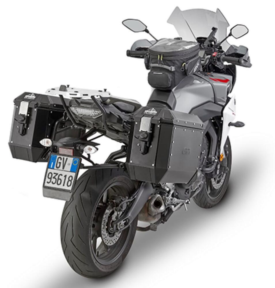 Givi_Monokey_Trekker_Alaska_ALA36B_Black_Line_Alu_Seitenkoffer___je_36_Liter___schwarz_am_Motorrad Givi Monokey Trekker Alaska ALA36B Black Line Alu Seitenkoffer - je 36 Liter - schwarz