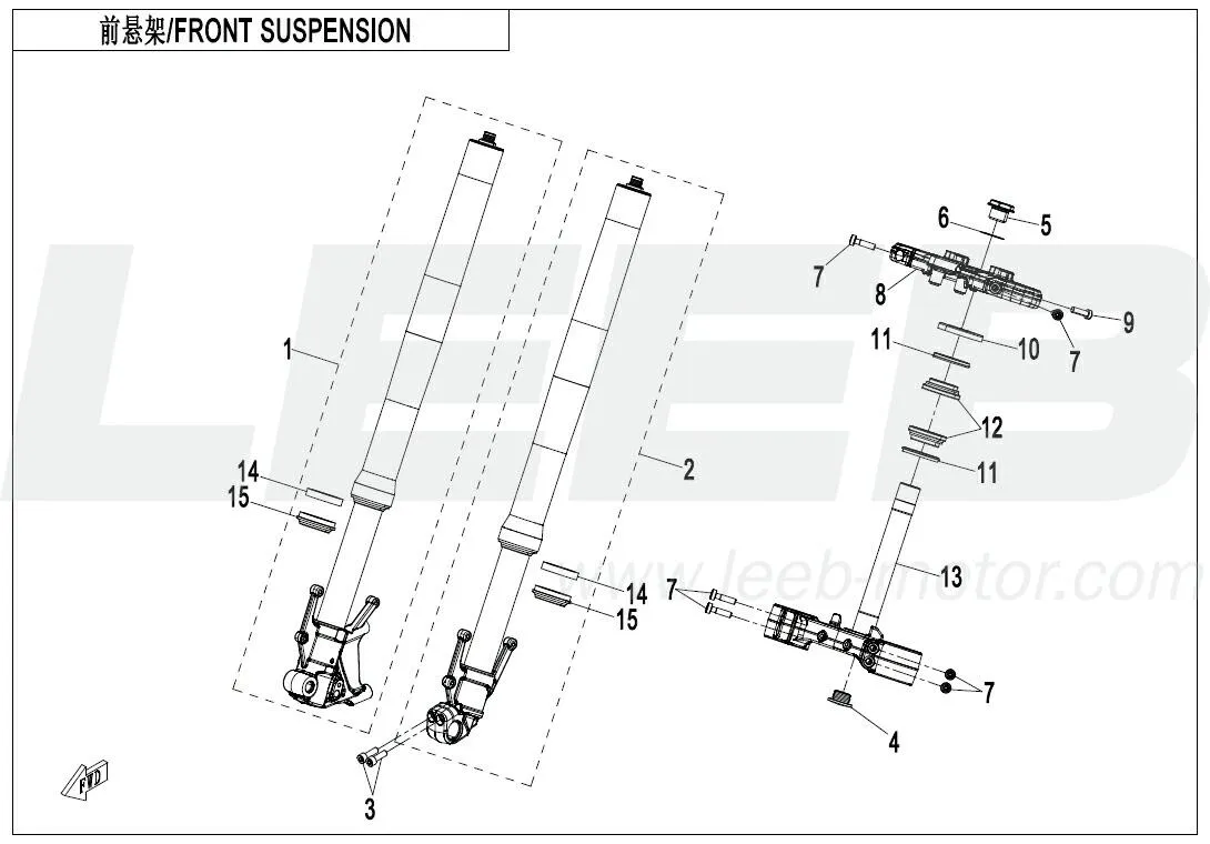 Vorderradaufhängung (Zephyr Blau) Vorderradaufhängung (Zephyr Blau)
