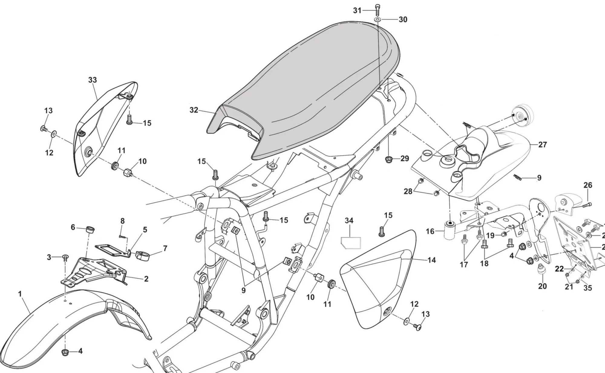 Sitzbank / Schutzblech Sitzbank / Schutzblech