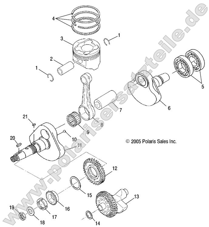 Engine, Crankshaft and Piston