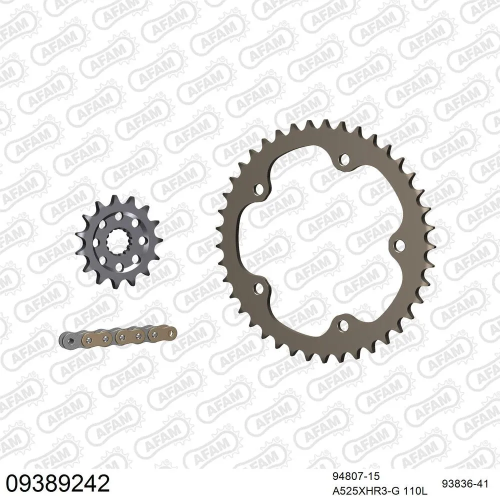 AFAM Kettensatz Aluminium 525 XHR3-G 15x41 - Mv Agusta F4 1000 2010-16 - 09389242