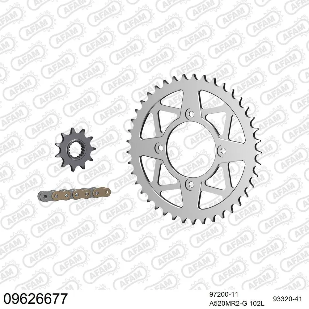 AFAM Kettensatz Aluminium 520 MR2-G 11x41 - Gasgas TXT 250 Factory Replica 2012-14 - 09626677
