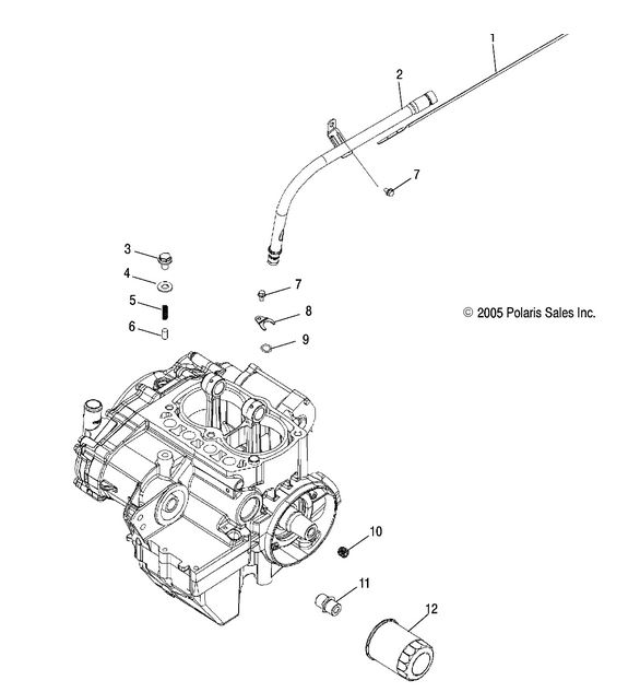 Engine, Oil Filter and Dipstick
