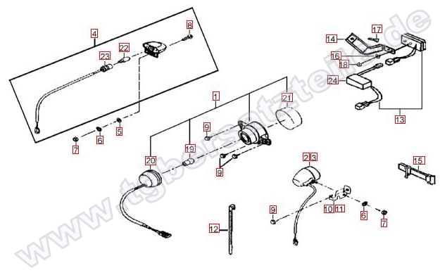 Rücklicht-Blinker hinten