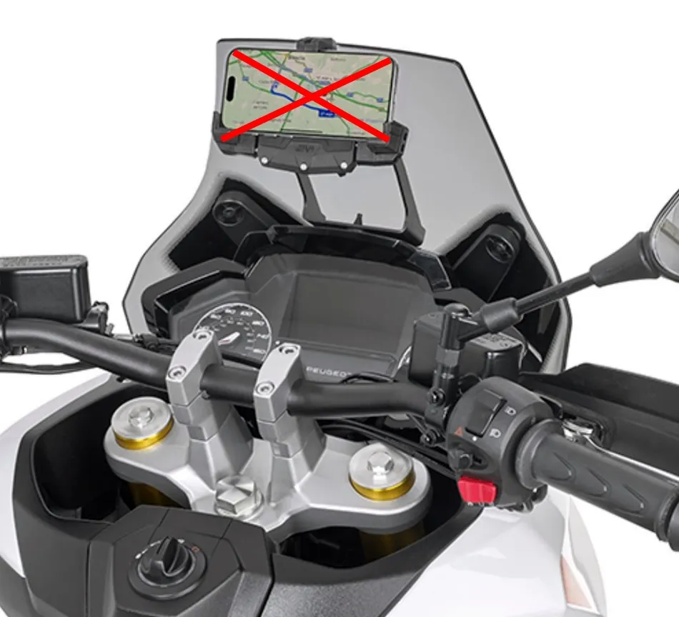 Givi Querstange für Smartphone & Navihalterung am Windschild - Peugeot XP 400 GT / Allure 2023-24