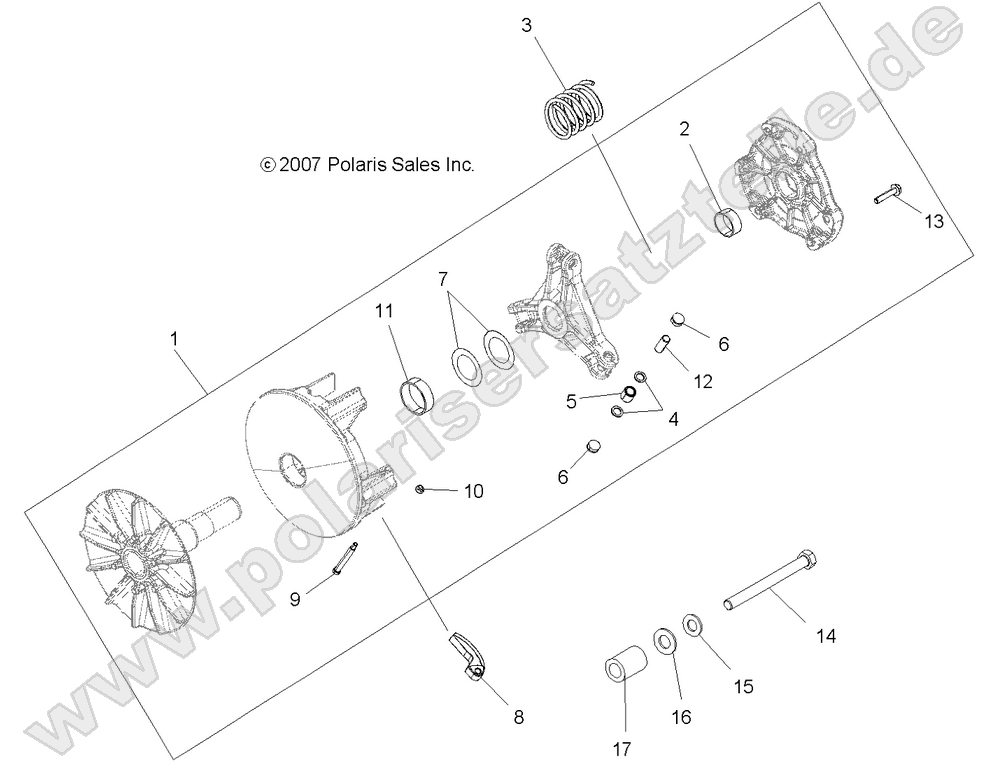 DRIVE TRAIN, PRIMARY CLUTCH DRIVE TRAIN, PRIMARY CLUTCH