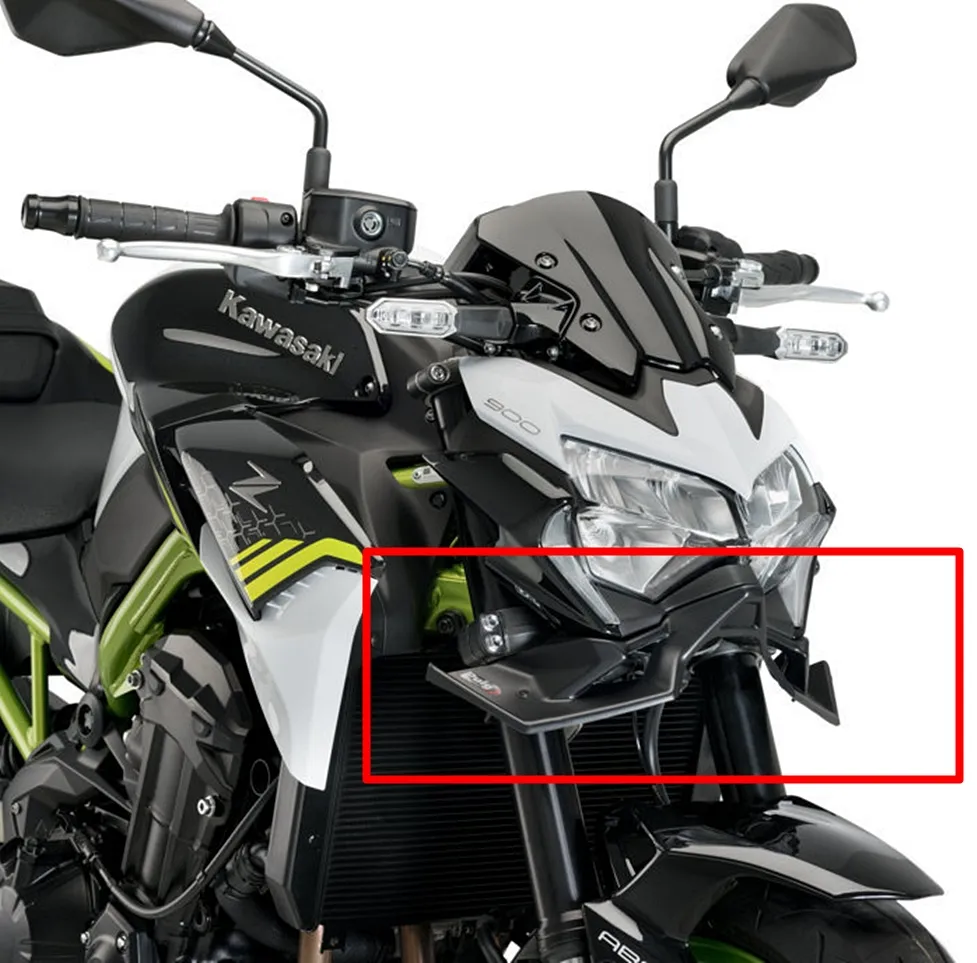 Puig Naked Front Downforce Spoiler - schwarz - Kawasaki Z900 /SE 2017-23