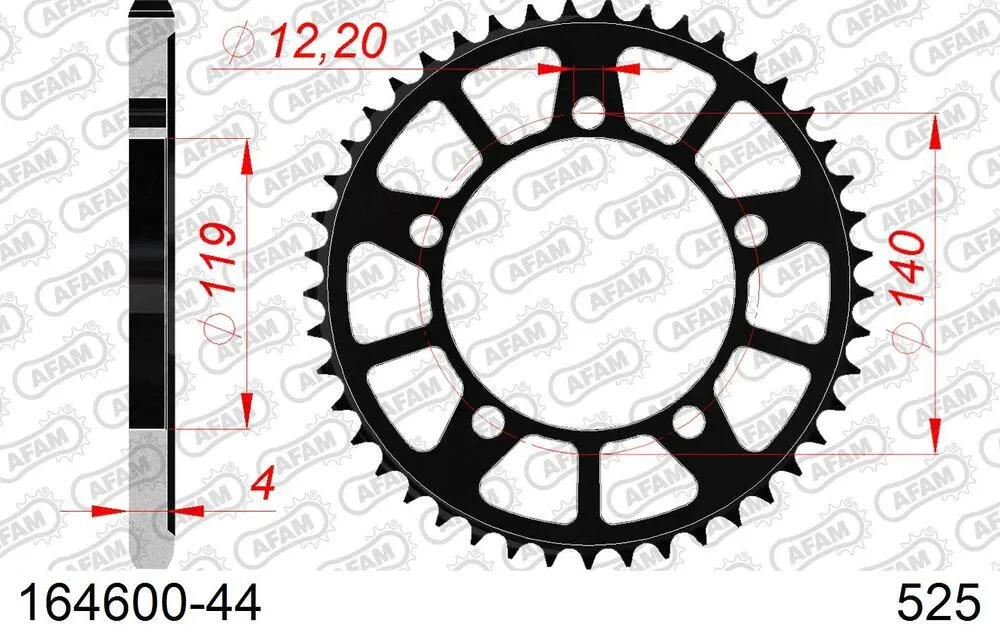 AFAM Kettensatz Stahl 525 XSR2-G 17x44 - BMW F 900 GS 2024 - KIT109161